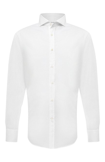 Мужская хлопковая сорочка BRUNELLO CUCINELLI белого цвета по цене 56650 руб., арт. M0UC40028 | Фото 1