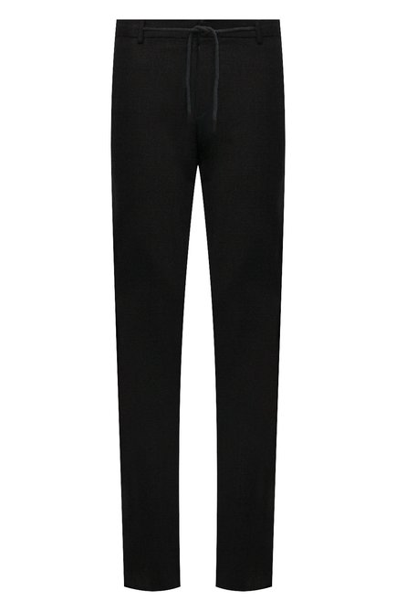 Мужские шерстяные брюки CANALI темно-серого цвета, арт. V1659/AR03474 | Фото 1 (Материал сплава: Проставлено; Длина (брюки, джинсы): Стандартные; Материал внешний: Шерсть; Драгоценные камни: Проставлено)