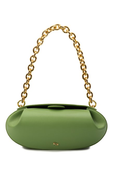 Женская сумка baton YUZEFI светло-зеленого цвета, арт. YUZRS22-HB-BT-20 | Фото 1 (Ремень/цепочка: На ремешке; Размер: medium; Материал: Натуральная кожа; Сумки-технические: Сумки top-handle)