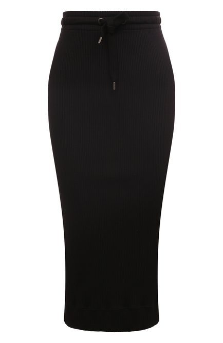 Женская хлопковая юбка BRUNELLO CUCINELLI черного цвета по цене 0 руб., арт. ML171SR799 | Фото 1