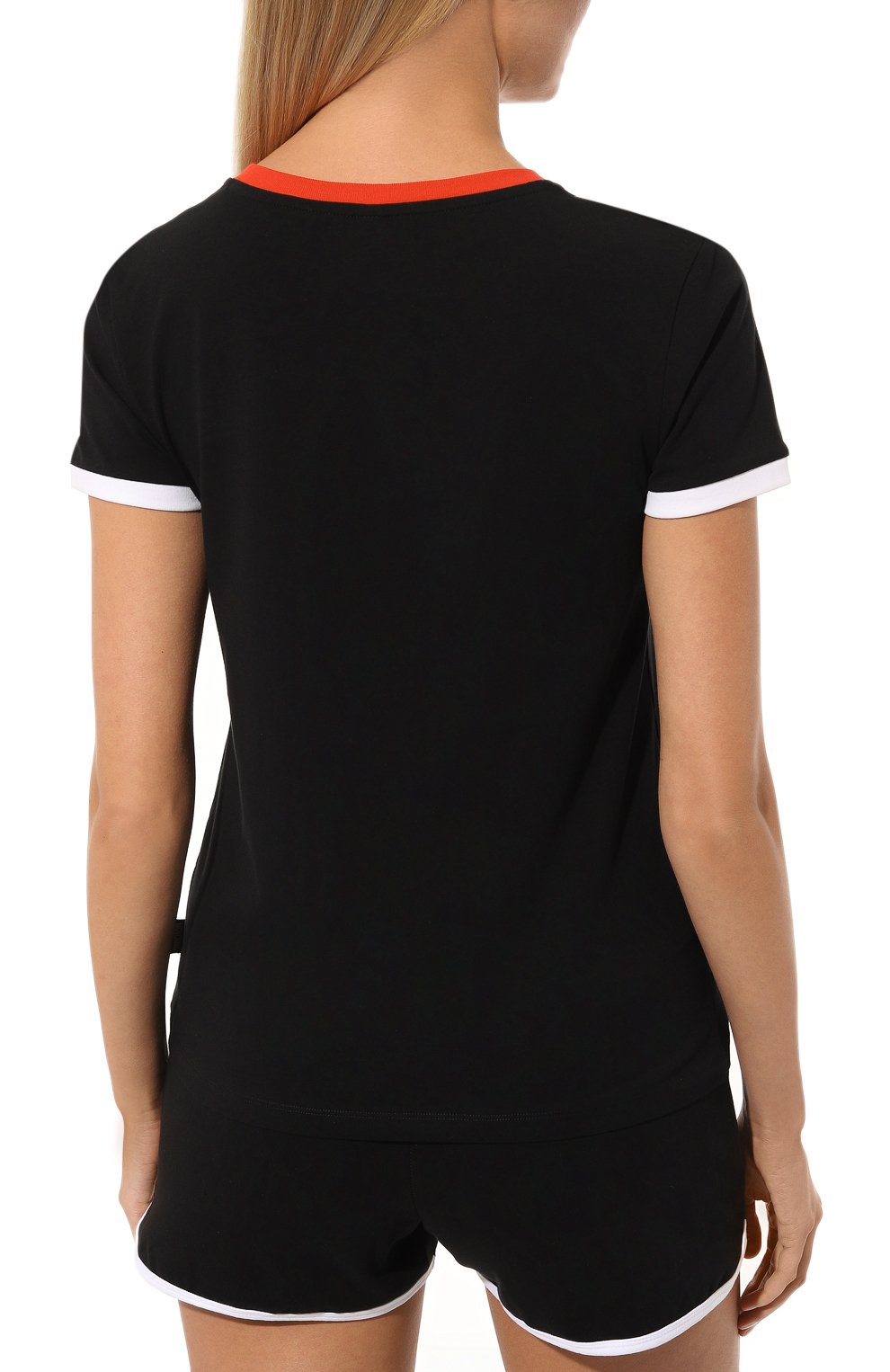 Хлопковая футболка Moschino 232V6/V0710/4410, цвет чёрный, размер 46 232V6/V0710/4410 - фото 4