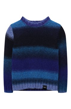 Детский свитер ASPESI синего цвета, арт. F23022MAEM905/4-8 | Фото 1 (Материал в нешний: Шерсть, Синтетический материал; Рукава: Длинные; Материал сплава: Проставлено; Драгоценные камни: Проставлено; Мальчики Кросс-КТ: Свитер-одежда)