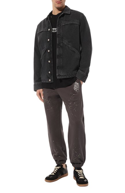 Мужская джинсовая куртка ANDREA YA'AQOV серого цвета, арт. 23MDEN46 | Фото 2 (Рукава: Длинные; Длина (верхняя одежда): Короткие; Драгоценные камни: Проставлено; Материал сплава: Проставлено; Материал внешний: Хлопок)