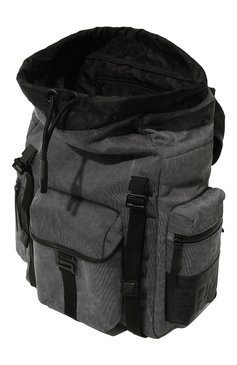 Мужской текстильный рюкзак PREMIATA темно-серого цвета, арт. B00KER/VAR2109 | Фото 4 (Материал: Текстиль; Сумки-технические: Рюкзаки - большие; Стили: Кэжуэл; Размер: large)