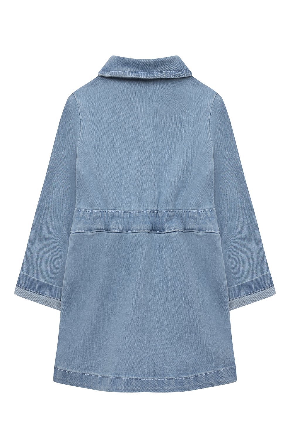 Детское хлопковое платье MARC JACOBS (THE) синего цвета, арт. W12387 | Фото 2 (Рукава: Длинные; Материал внешний: Хлопок; Ростовка одежда: 9 лет | 134 см, 2 года | 92 см, 7 лет | 122 см)