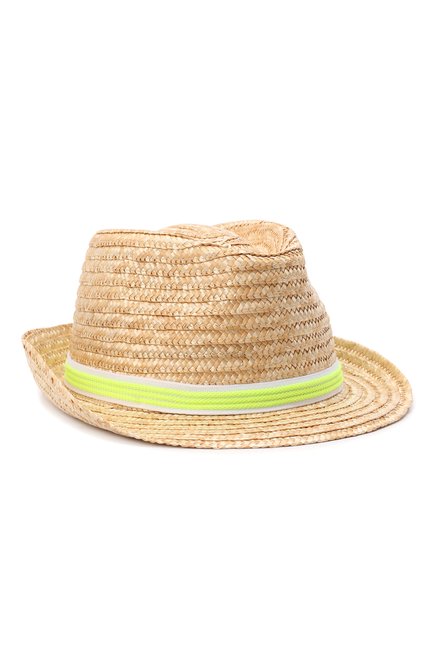 Детская соломенная шляпа IL TRENINO бежевого цвета, арт. 22 8029 | Фото 1 (Материал: Растительное волокно; Региональные ограничения белый список (Axapta Mercury): RU)