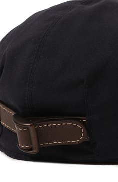 Мужская шерстяное кепи BRUNELLO CUCINELLI темно-синего цвета, арт. MW4649973 | Фото 4 (Материал: Текстиль, Шерсть; Материал сплава: Проставлено; Нос: Не проставлено)