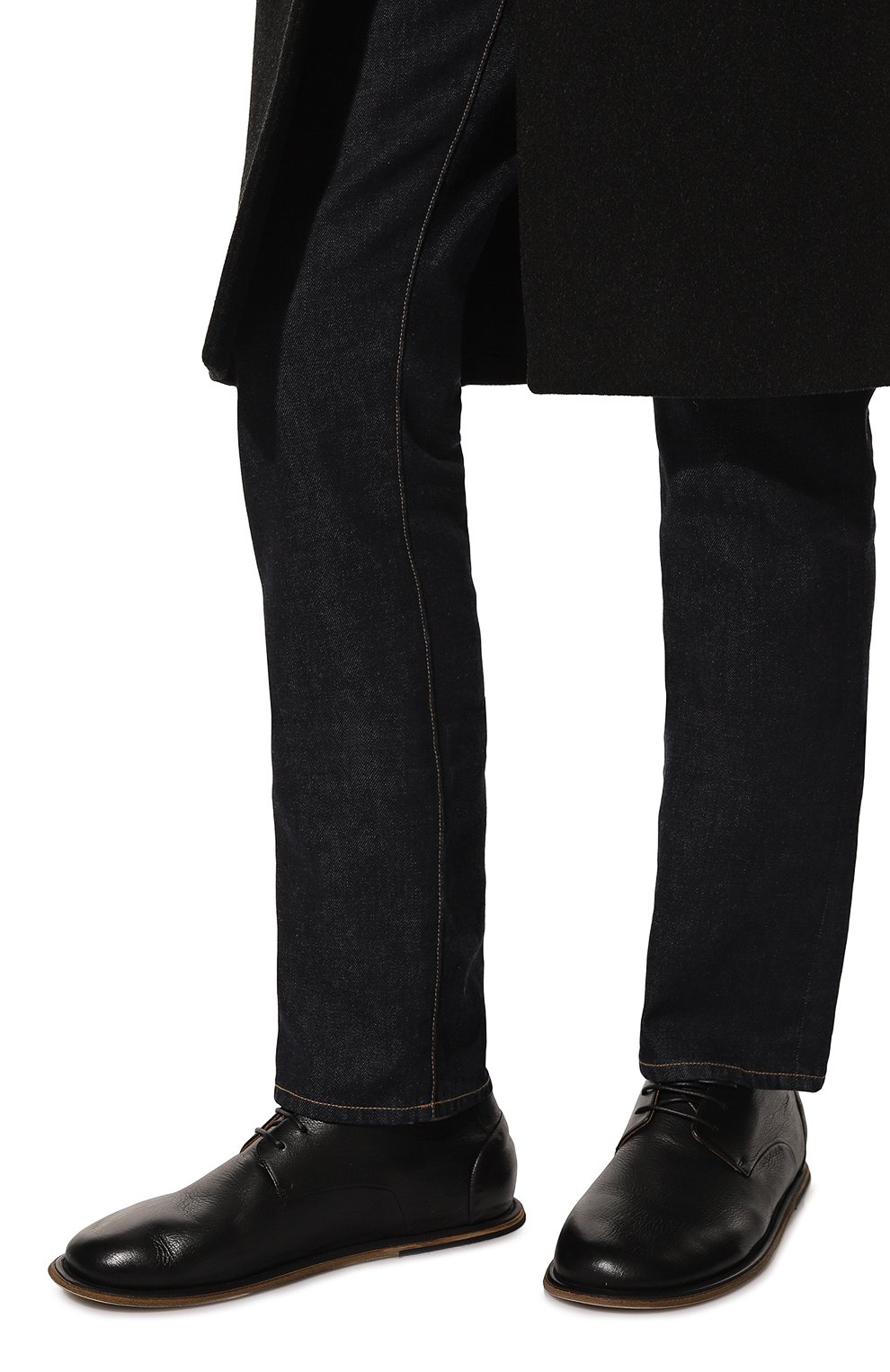 Мужские кожаные дерби MARSELL черного цвета, арт. MM4160/355 | Фото 3 (Материал внутренний: Натуральная кожа; Материал сплава: Проставлено; Нос: Не проставлено; Стили: Классический)