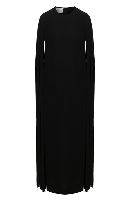 Женское шелковое платье VALENTINO черного цвета по цене 594000 руб., арт. VB0VAVD01MM | Ф�ото 1