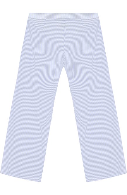 Детские расклешенные брюки с вышивкой и поясом ARMANI JUNIOR голубого цвета, арт. 3Z3P80/3N28Z/11A-16A | Фото 2 (Материал внешний: Полиэстер, Хлопок, Синтетический материал; Статус проверки: Проверено, Проверена категория; Девочки Кросс-КТ: Брюки-одежда)