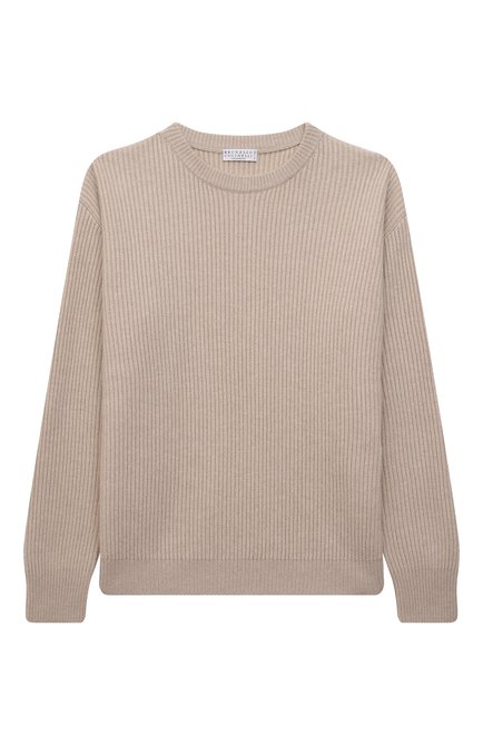 Детский кашемировый пуловер BRUNELLO CUCINELLI бежевого цвета по цене 118000 руб., арт. B12M71100C | Фото 1