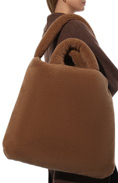 Женский сумка-шопер KASSL EDITIONS коричневого цвета, арт. H0L21B03310012 | Фото 6 (Сумки-технические: Сумки-шопперы; Материал: Текстиль; Размер: large)