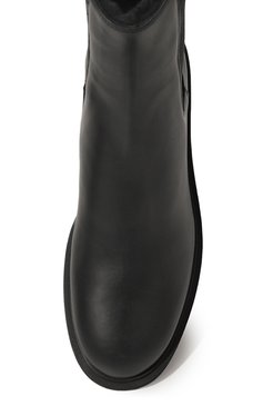 Женские кожаные ботинки GIANVITO ROSSI черного цвета, арт. G73027.20G0M.CLYNENE | Фото 6 (Подошва: Платформа; Материал утеплителя: Натуральный мех, Без утеплителя; Каблук высота: Низкий; Материал сплава: Проставлено; Женское Кросс-КТ: Челси-ботинки; Драгоценные камни: Проставлено)