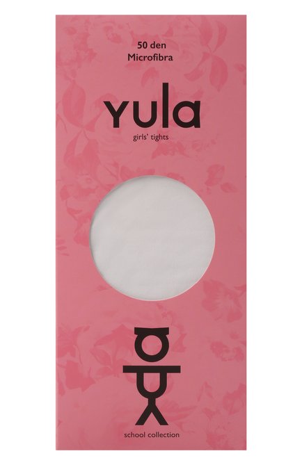 Детские колготки active girl 50 den YULA белого цвета, арт. YU-271 | Фото 1 (Материал: Текстиль, Синтетический материал)
