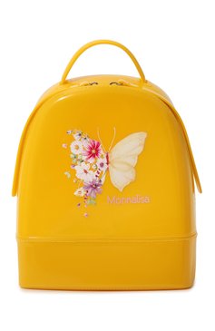 Детская рюкзак MONNALISA желтого цвета, арт. 19A006 | Фото 1 (Материал: Пластик)